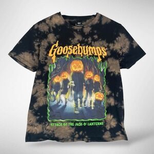 Goosebumps Attack of the Jack-o-Lanterns Tie Dye T Shirt Womens Medium